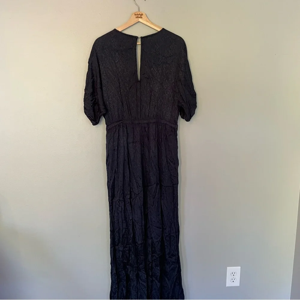 Anthropologie MAEVE Jacqueline Jacquard Jumpsuit in Navy SIZE MEDIUM - Picture 13 of 15
